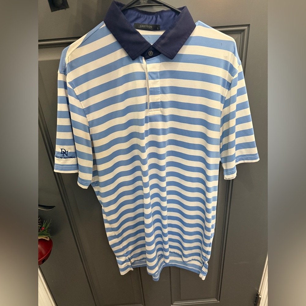 Striped Greyson gold Shirt